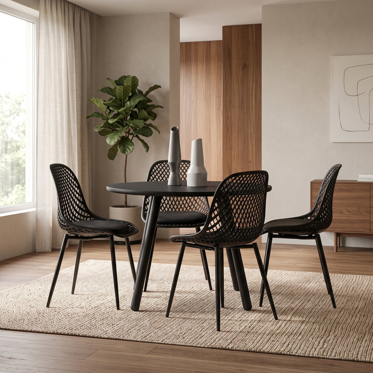 Mesa de Comedor Aula Black 4P