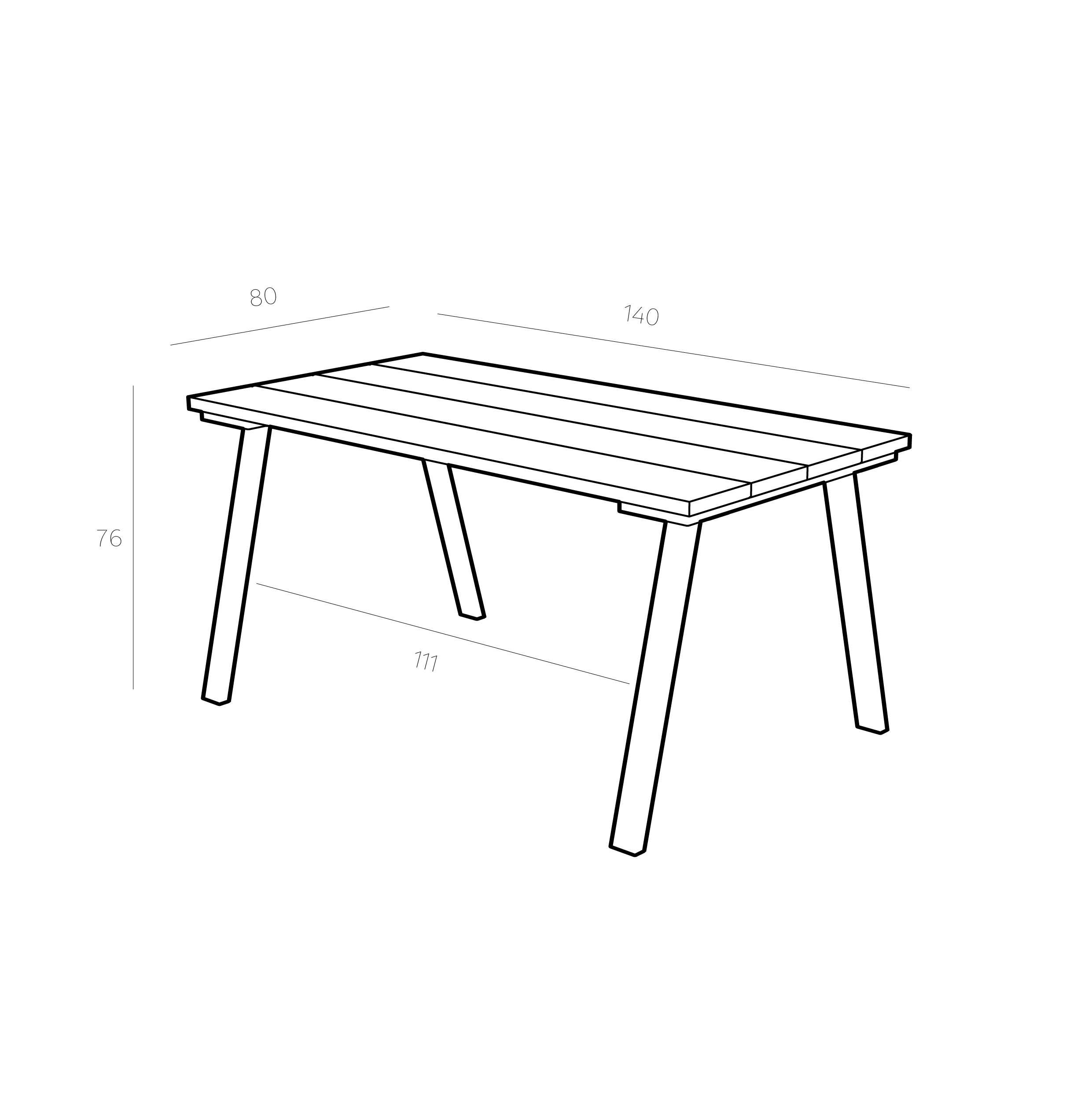 Juego de Comedor Linha Nogal 4P + Sillas Tolix Negro