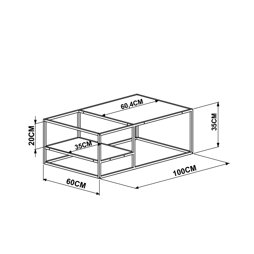 Mesa de Centro Steel Quadra