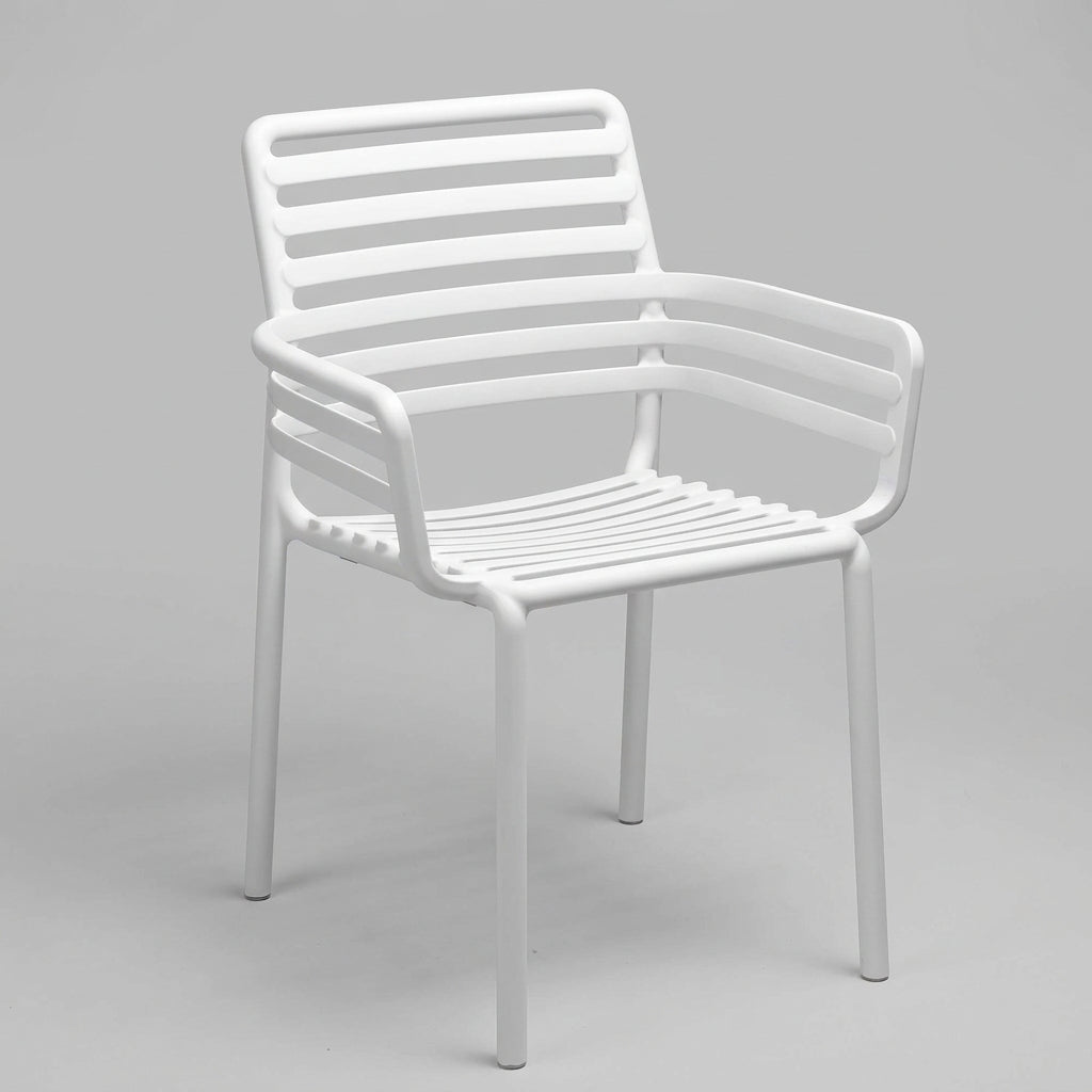 Silla Doga con brazos Blanco