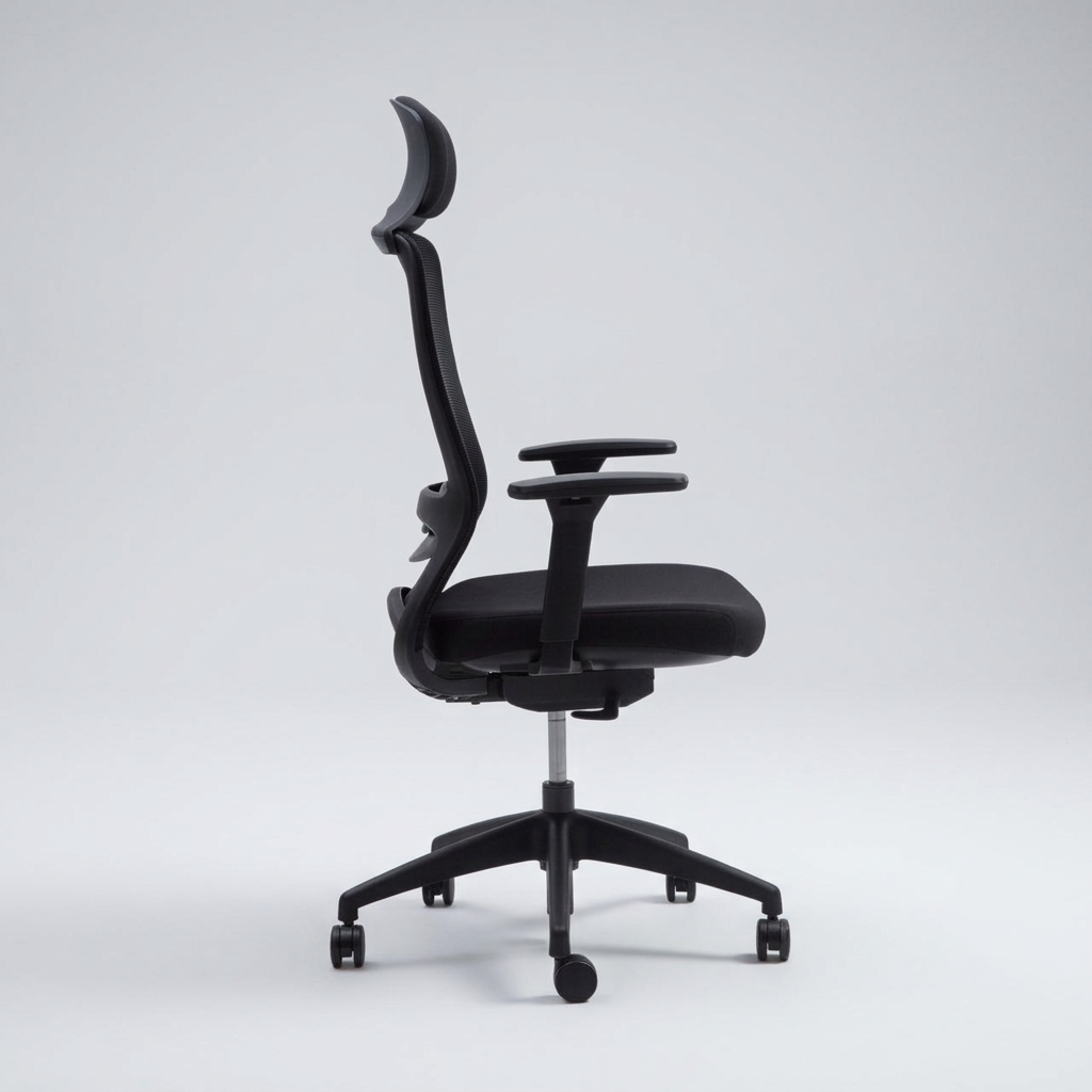 Silla oficina New Loop Negra con Cabecero