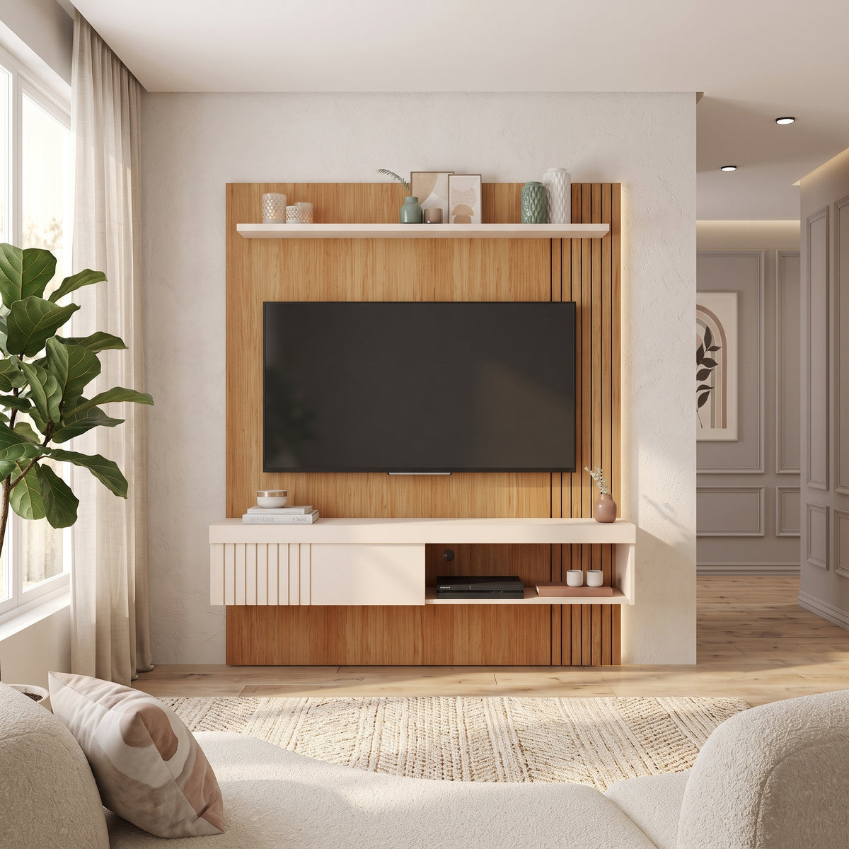 Panel Jade 150 Castaño Off-White