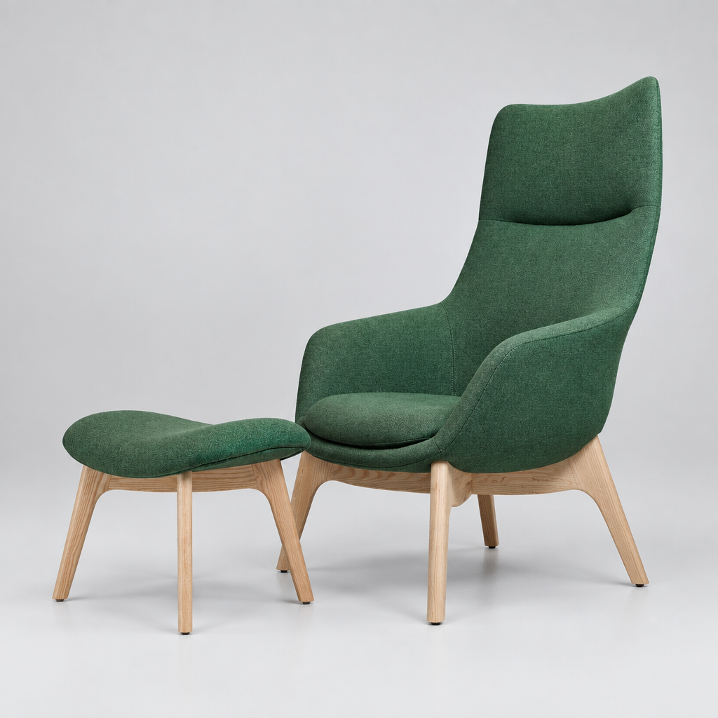Poltrona Soft Seating Praga Verde - Medular Diseño Poltronas