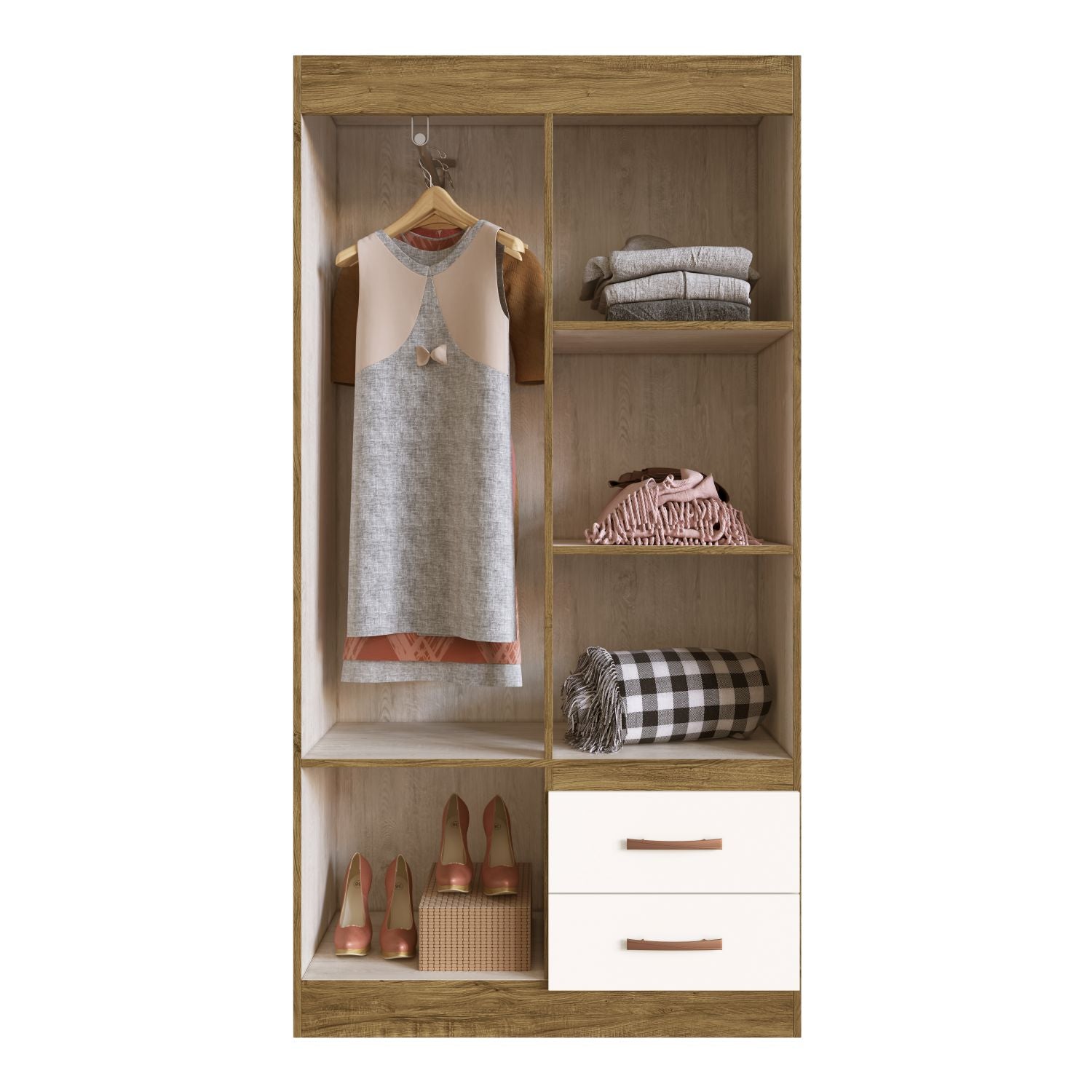 Closet Basic 4 puertas - 2 cajones
