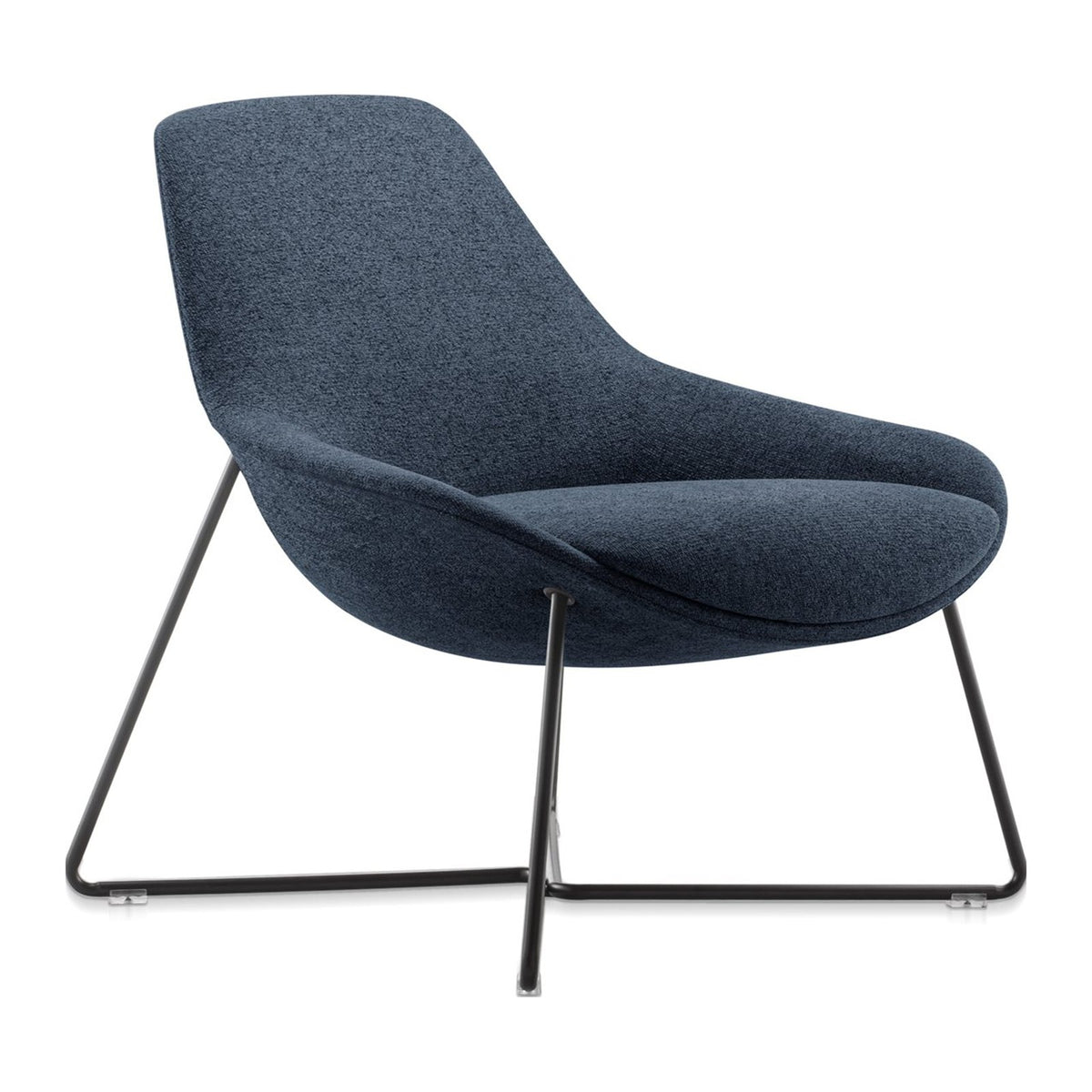 Sillón lounge Sara azul, vista tres cuartos