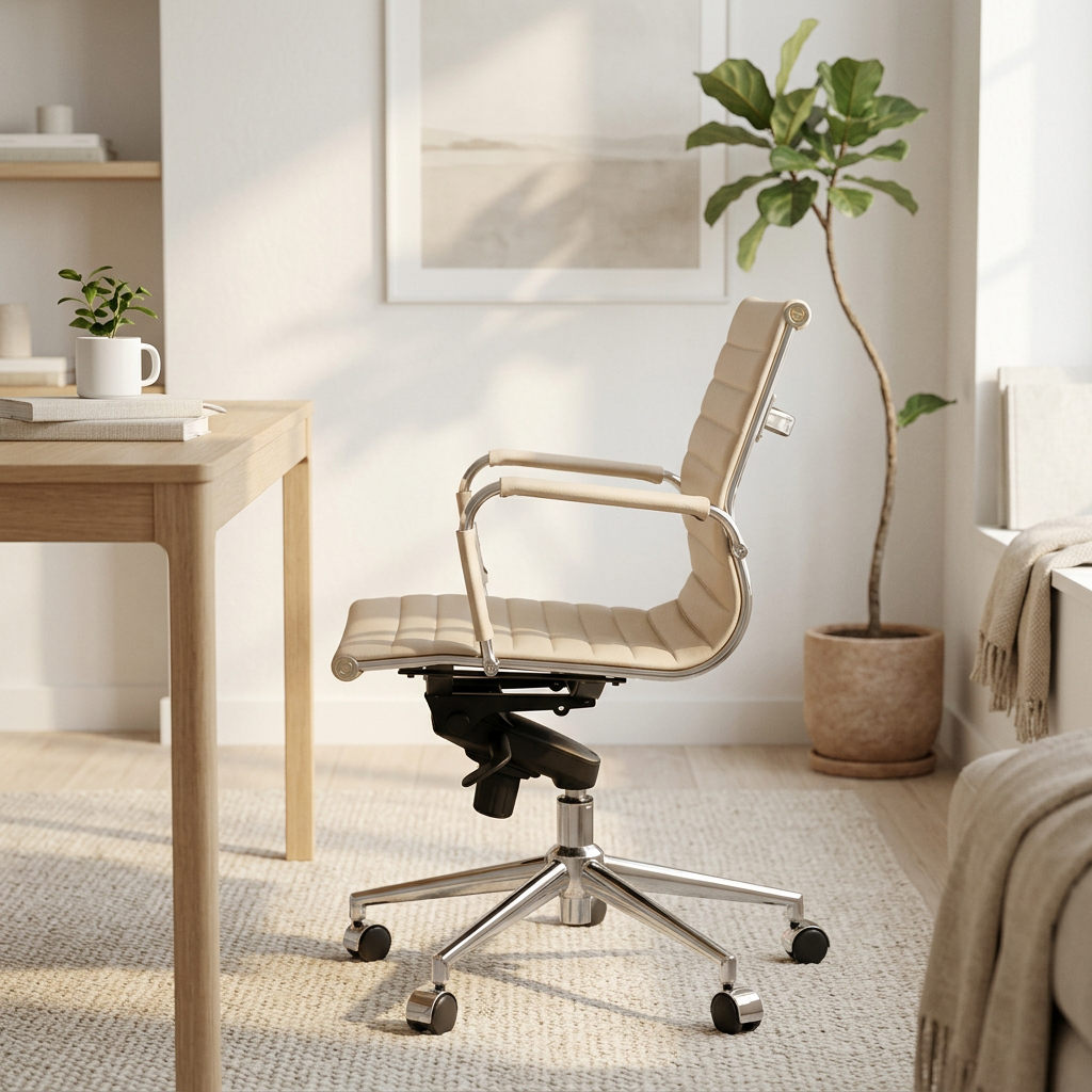 Silla oficina Bishop Baja Beige