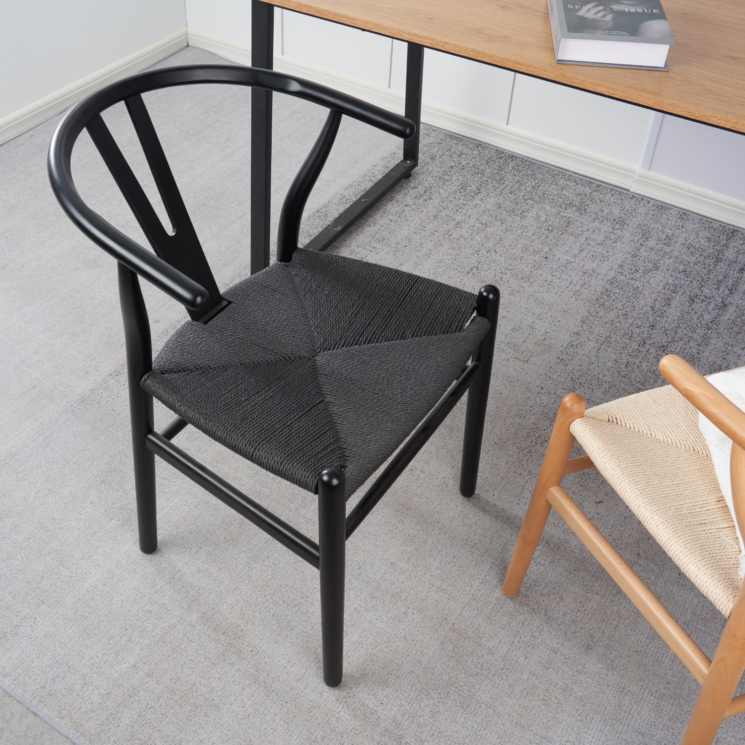 Silla Wishbone Black