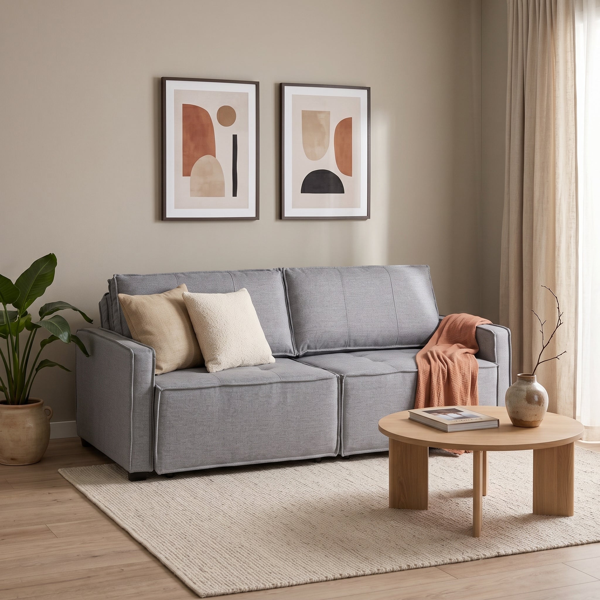 Sofá Cama Duomo Gris – Sofá Seccional Reclinable & Cama de Confort Superior
