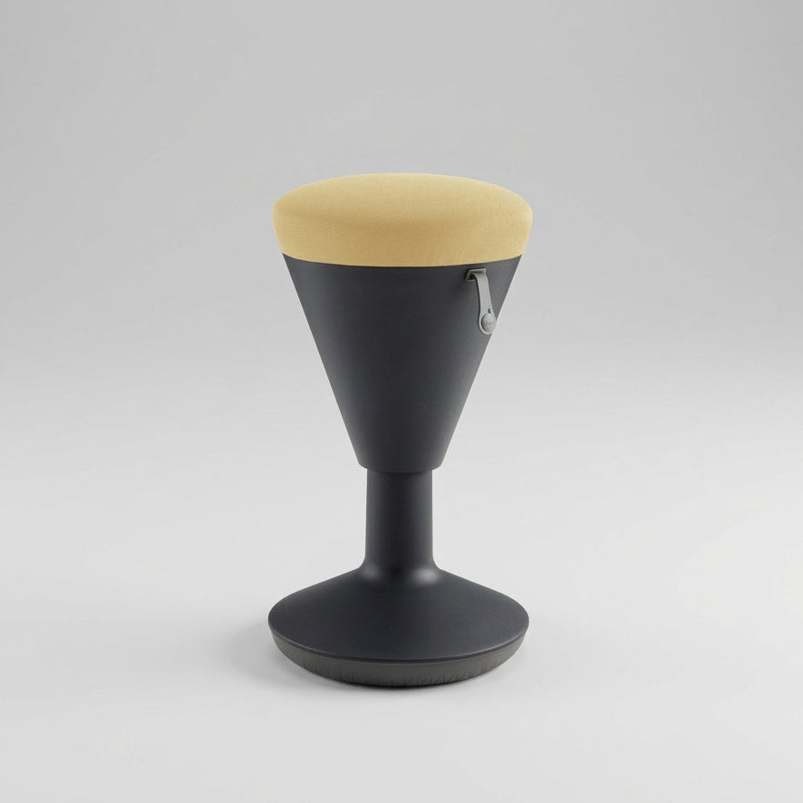 Taburete oficina Chessy Negro y Beige