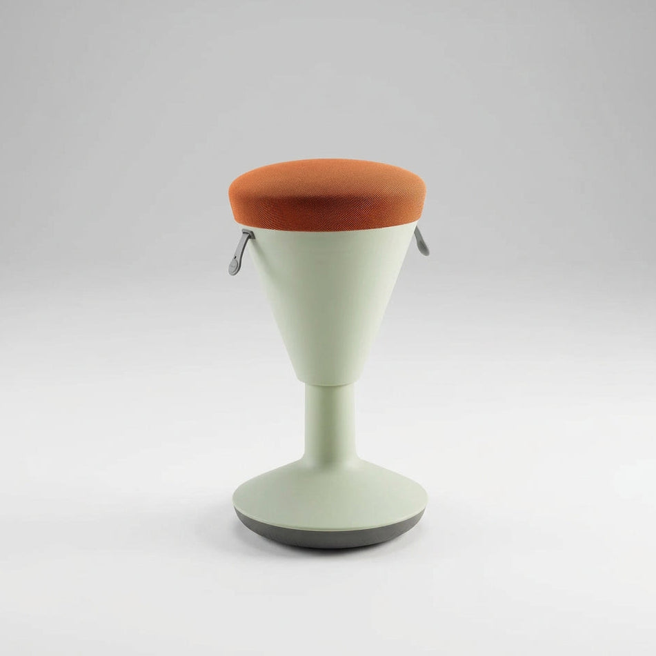Taburete oficina Chessy Verde y Coral