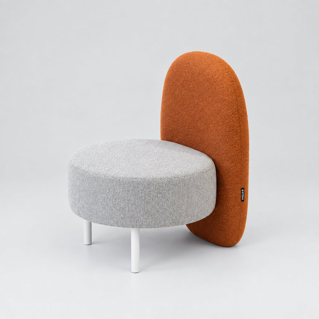 Poltrona Soft Seating Zen gris/terracota