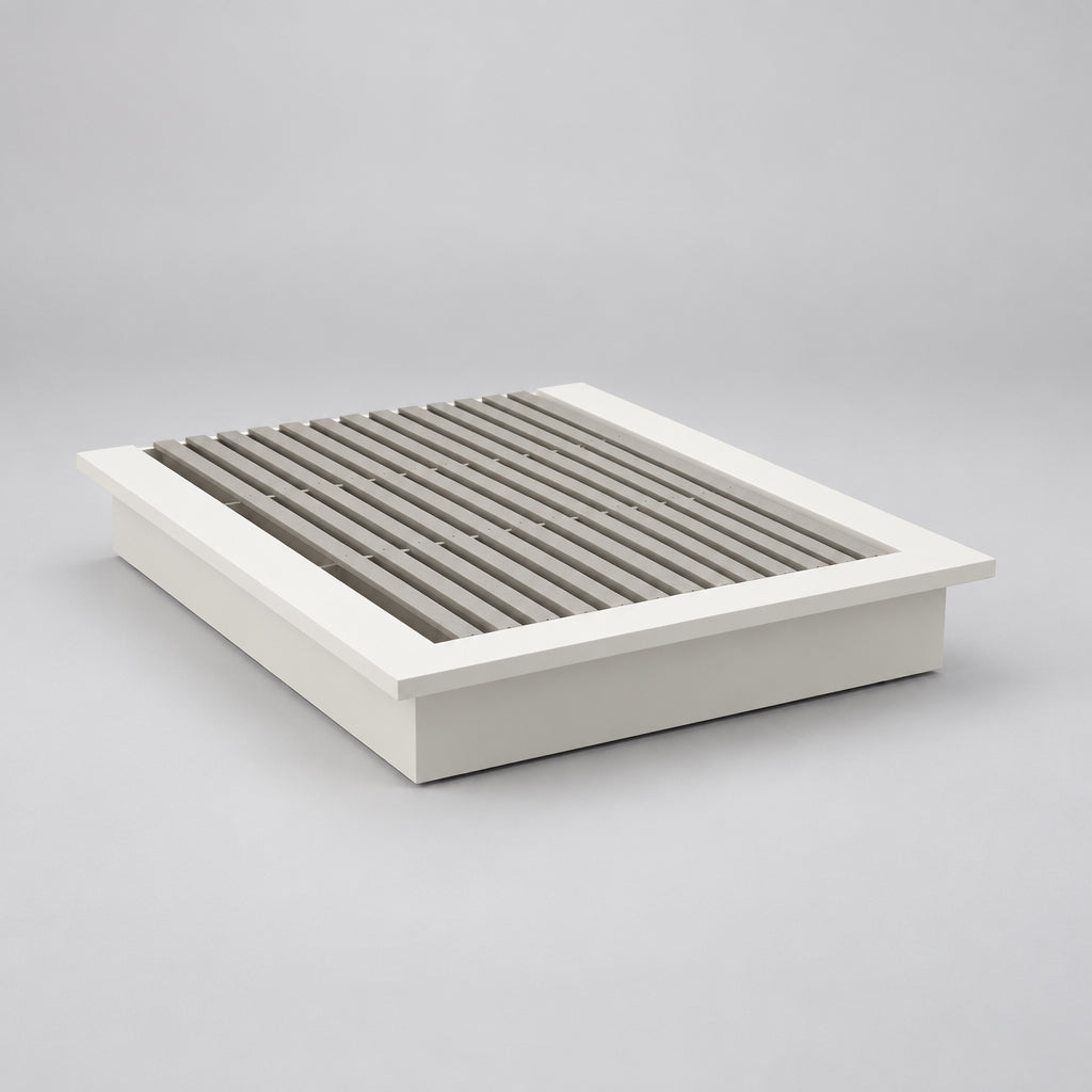 Cama Tokio Off-White 2 Plazas – Cama de Diseño Flotante / Plataforma (1,50 x 1,90 m)