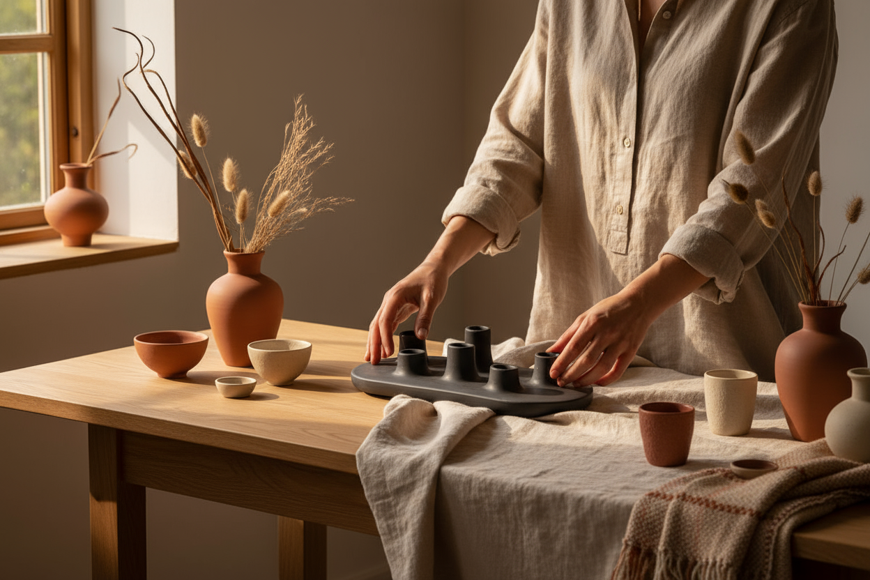 Candelabro Tatio Gris Oscuro - Ferm Living