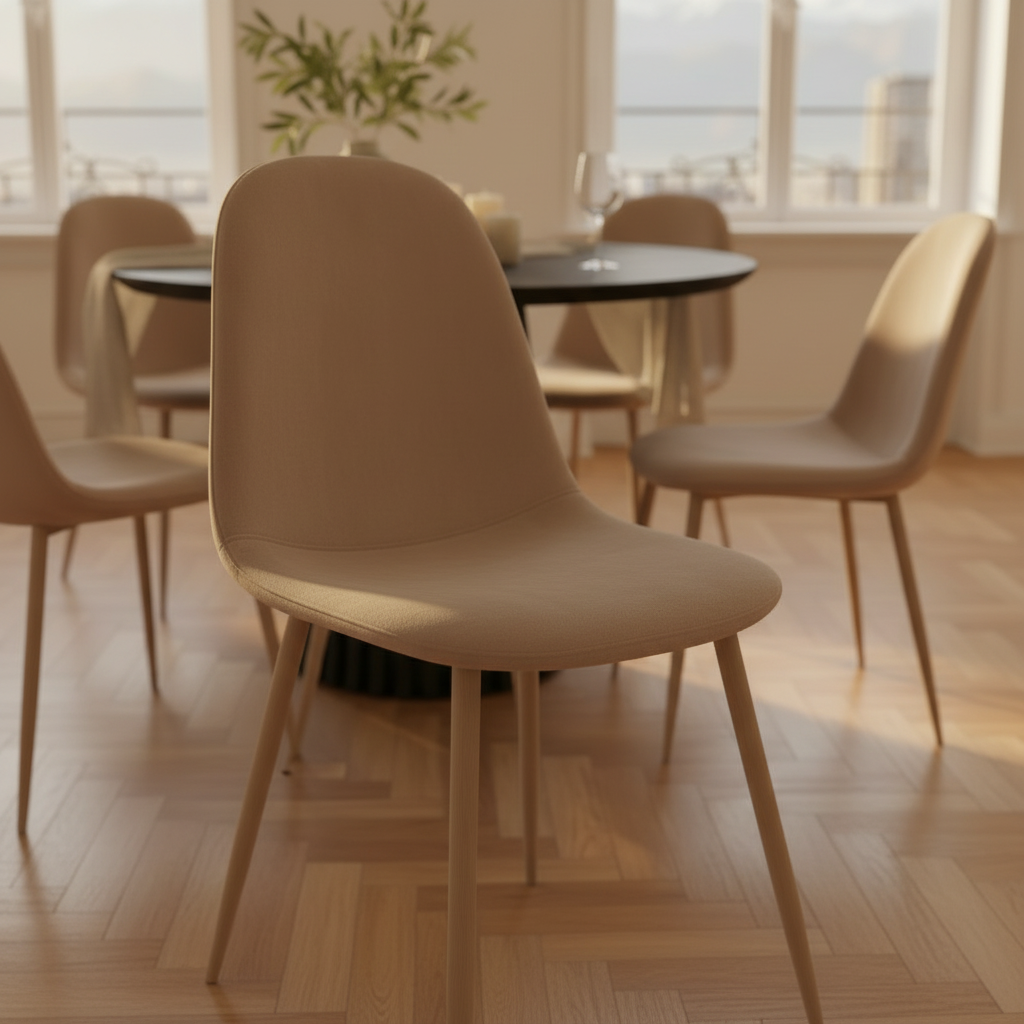 Close-up Silla Luxor Velvet Beige
