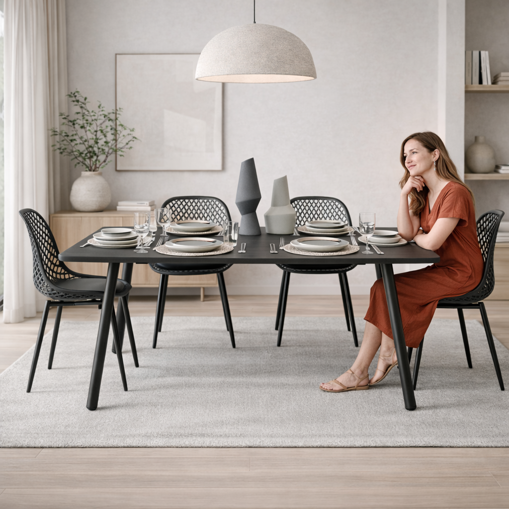 Juego de Comedor Aula Black 6P + 6 Sillas Europa