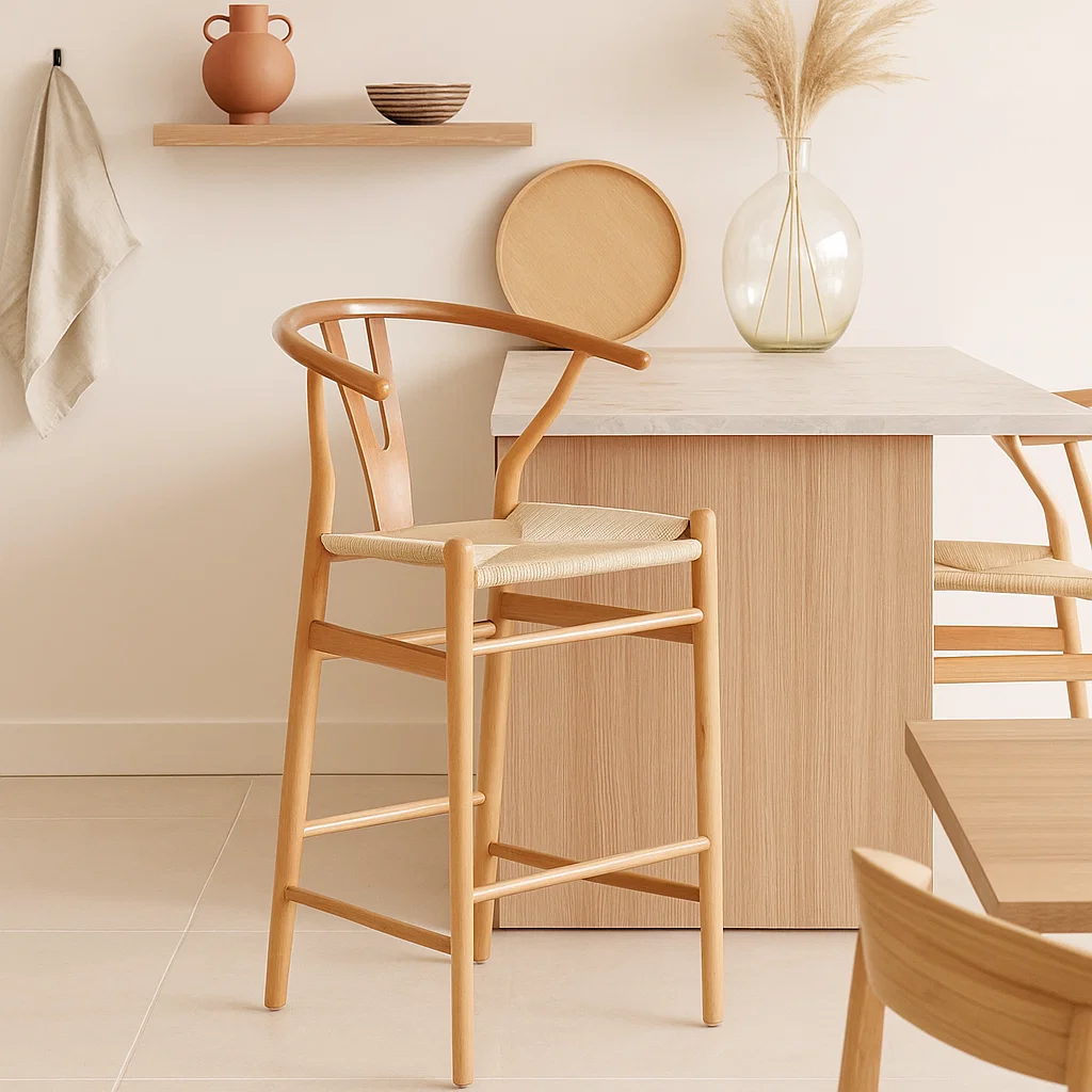 Taburete Wishbone Natural