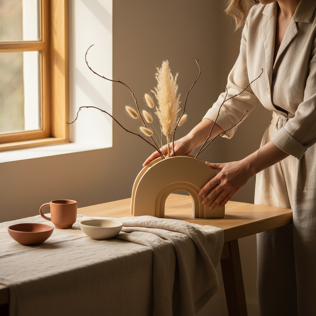 Jarrón Arco Beige - Ferm Living