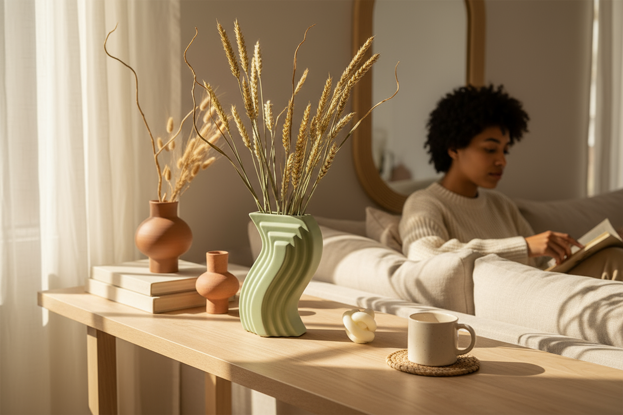 Jarrón Curva Verde - Bolia