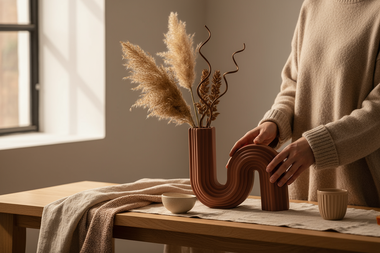 Jarrón Lamda Terracota - Ferm Living