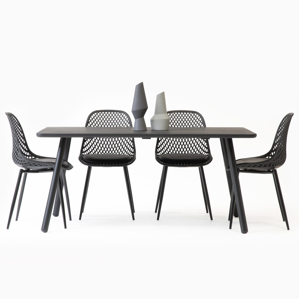 Juego de Comedor Aula Black 6P + 6 Sillas Europa