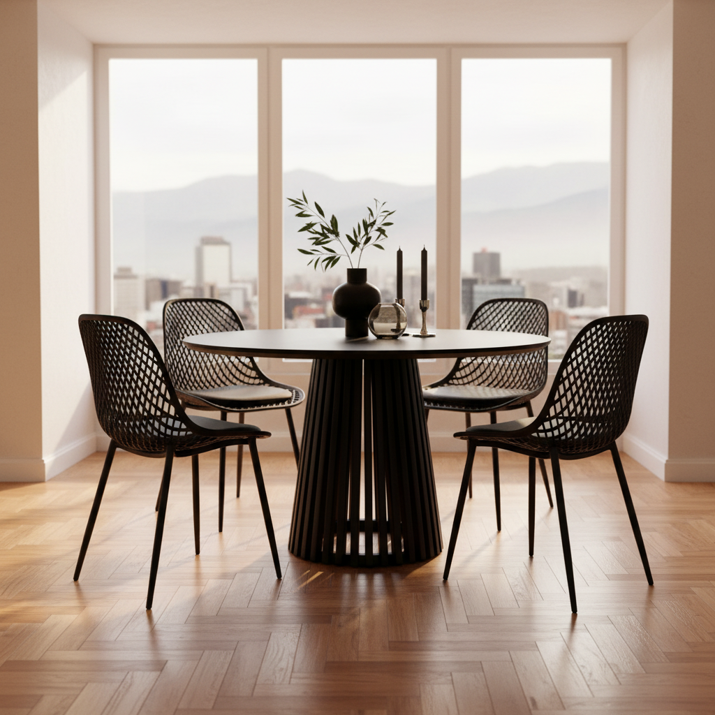 Juego de Comedor Palisade Black 4P + 4 Sillas Europa