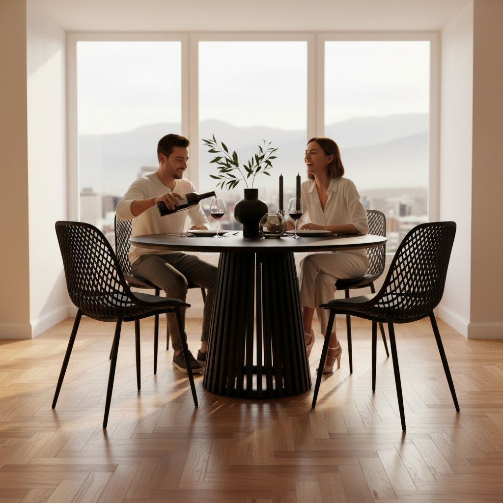 Juego de Comedor Palisade Black con personas