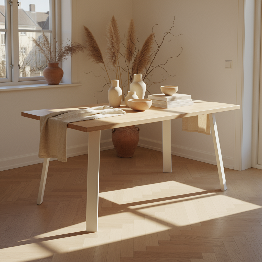 Juego Comedor Paladio Natural 6P + 6 Sillas Træstol