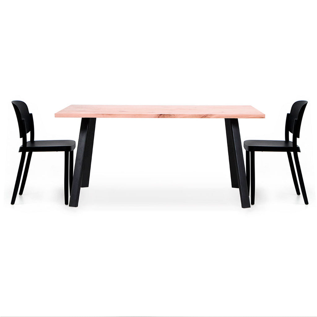 Juego de Comedor Paladio Lenga + 6 Sillas Piazza Negra