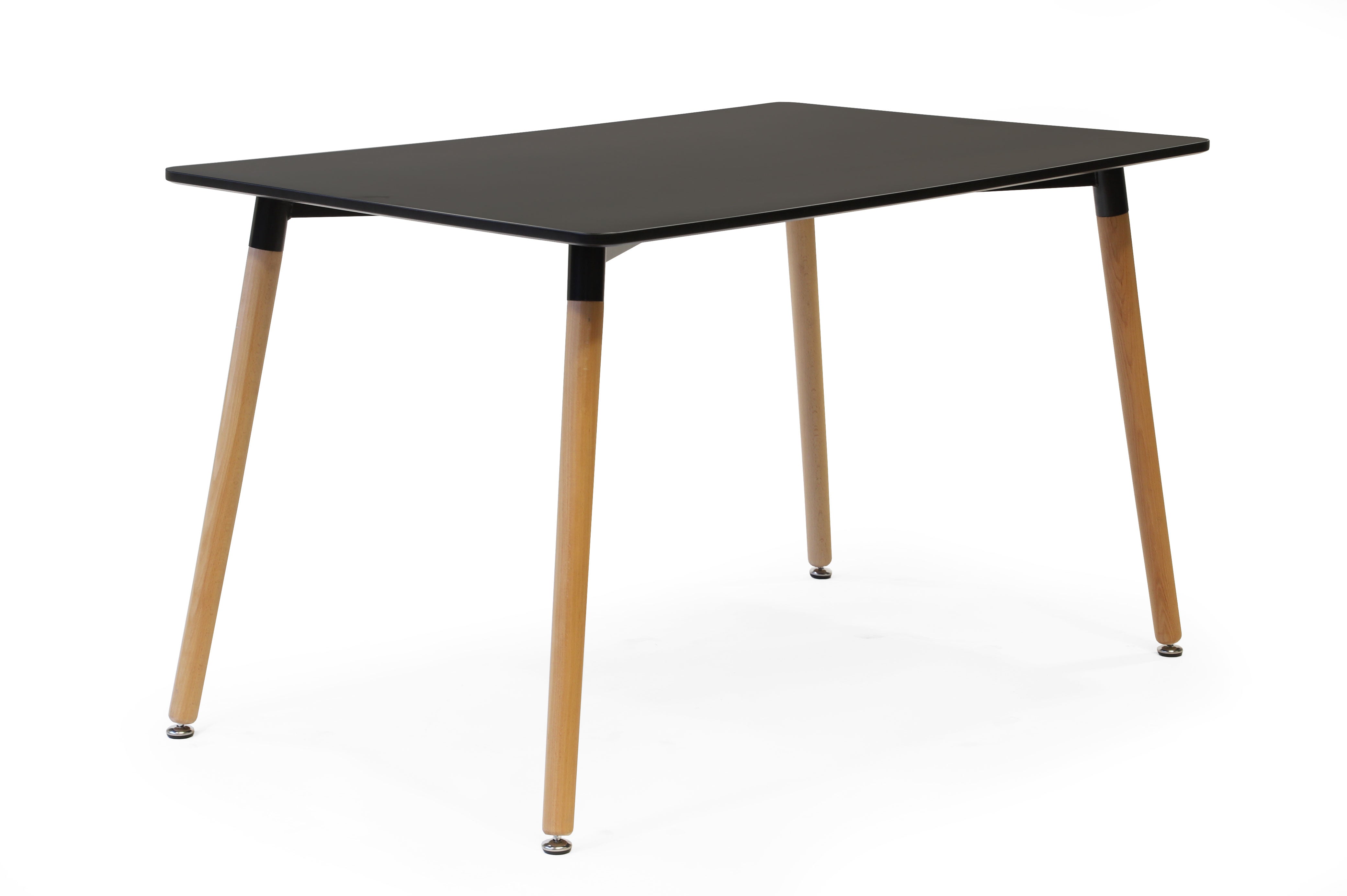 JUEGO DE COMEDOR MESA DSW NEGRA + 4 SILLAS TULIP NEGRA