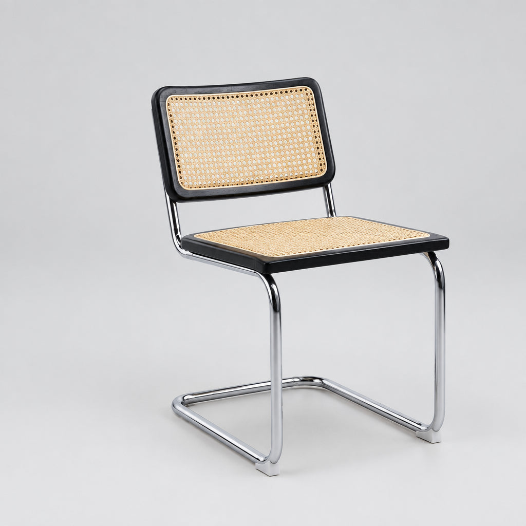 Silla Breuer Madera y Rattan Negra - Medular Diseño Sillas de interior