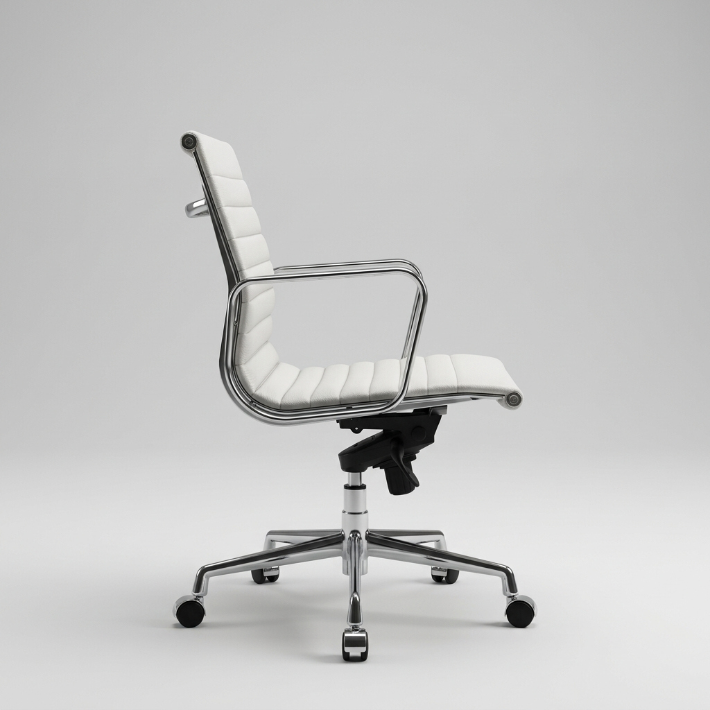 Silla oficina Bishop baja Blanca