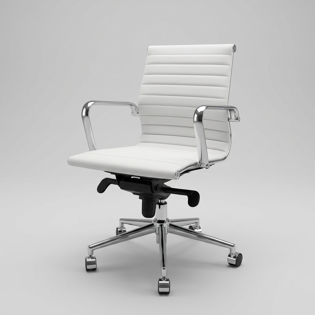 Silla oficina Bishop baja Blanca