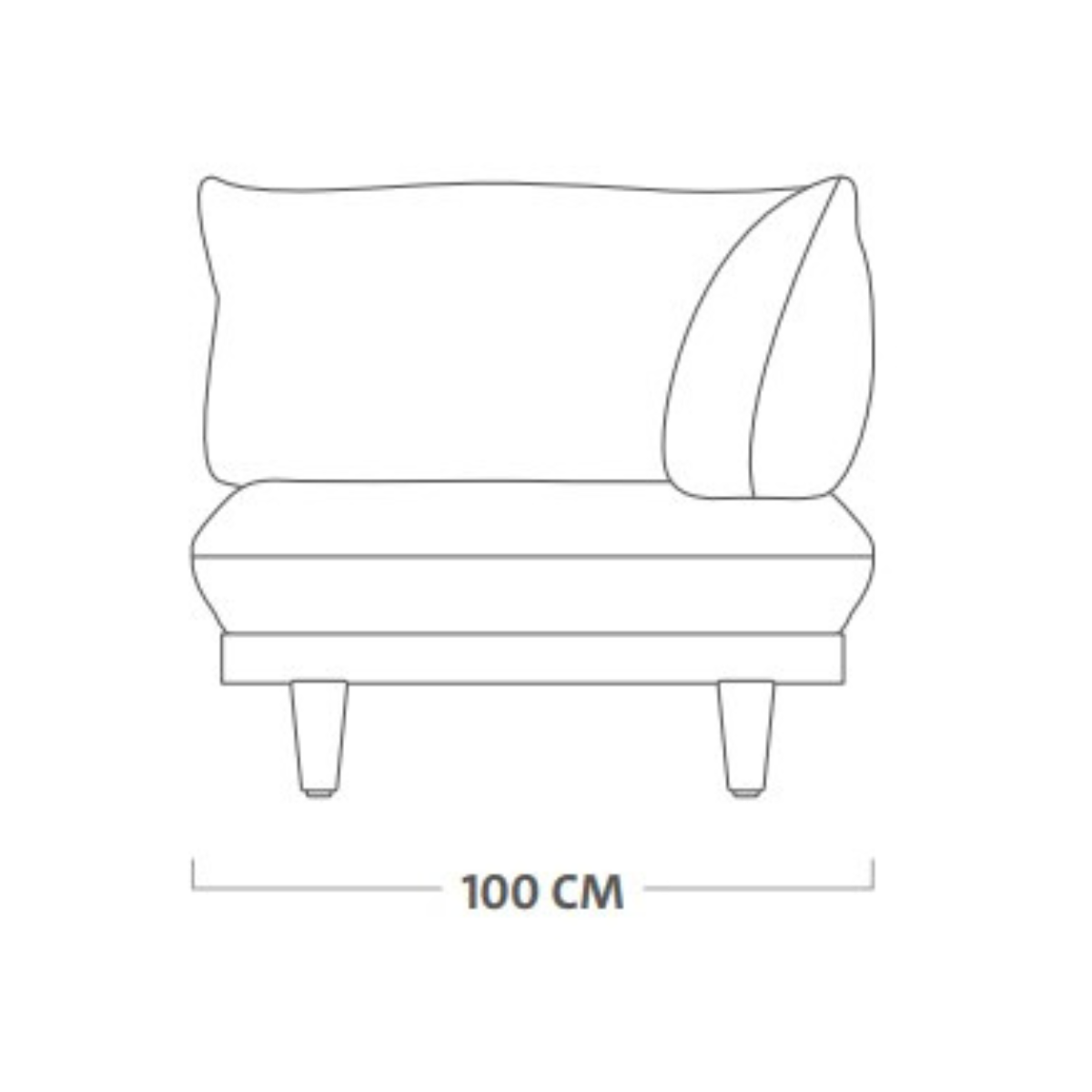 Sofá exterior Paletti corner seat - Thunder Grey
