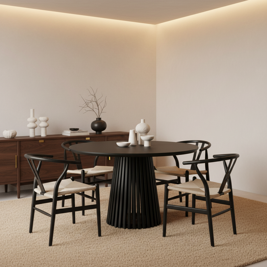 Palisade Black — Minotti C con 4 sillas