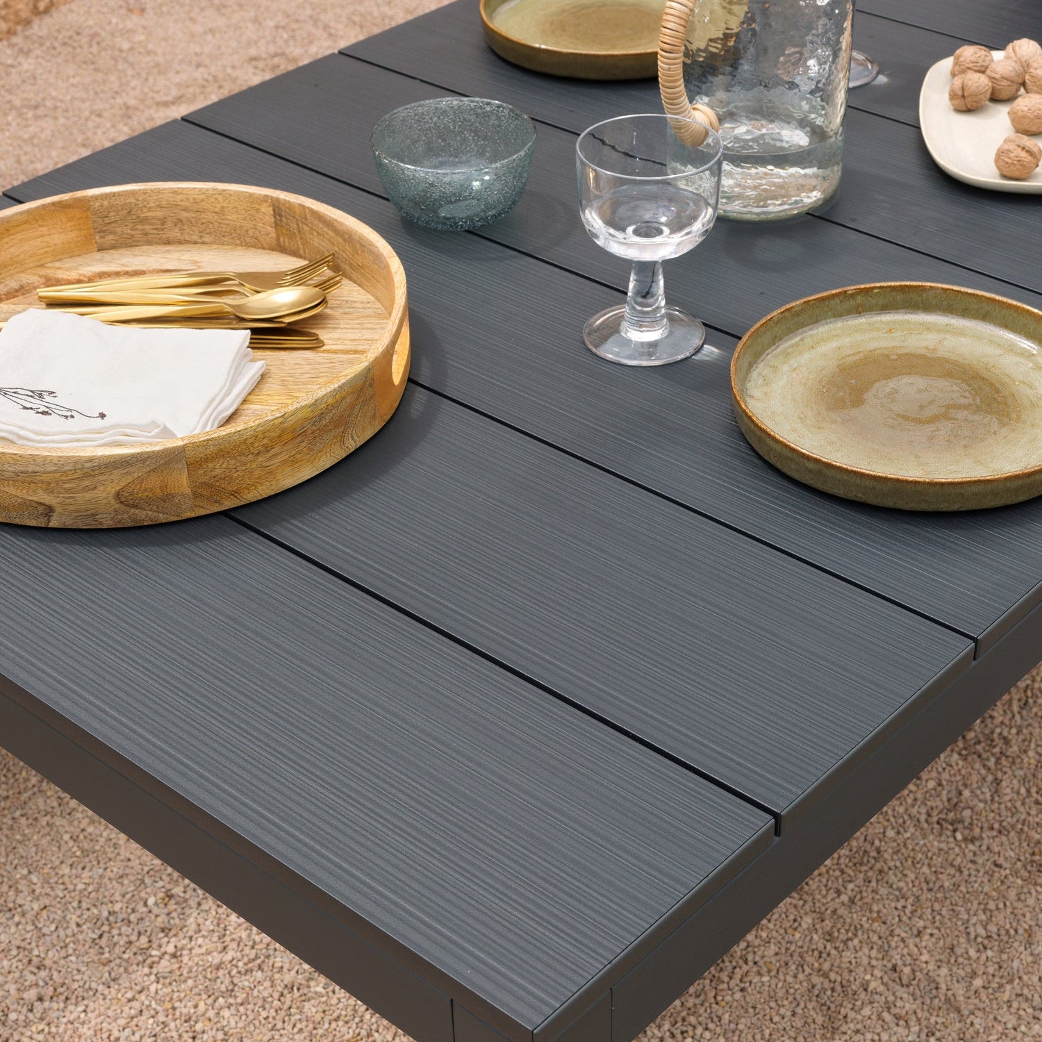 Mesa Rio 210 ALU Fija Grafito