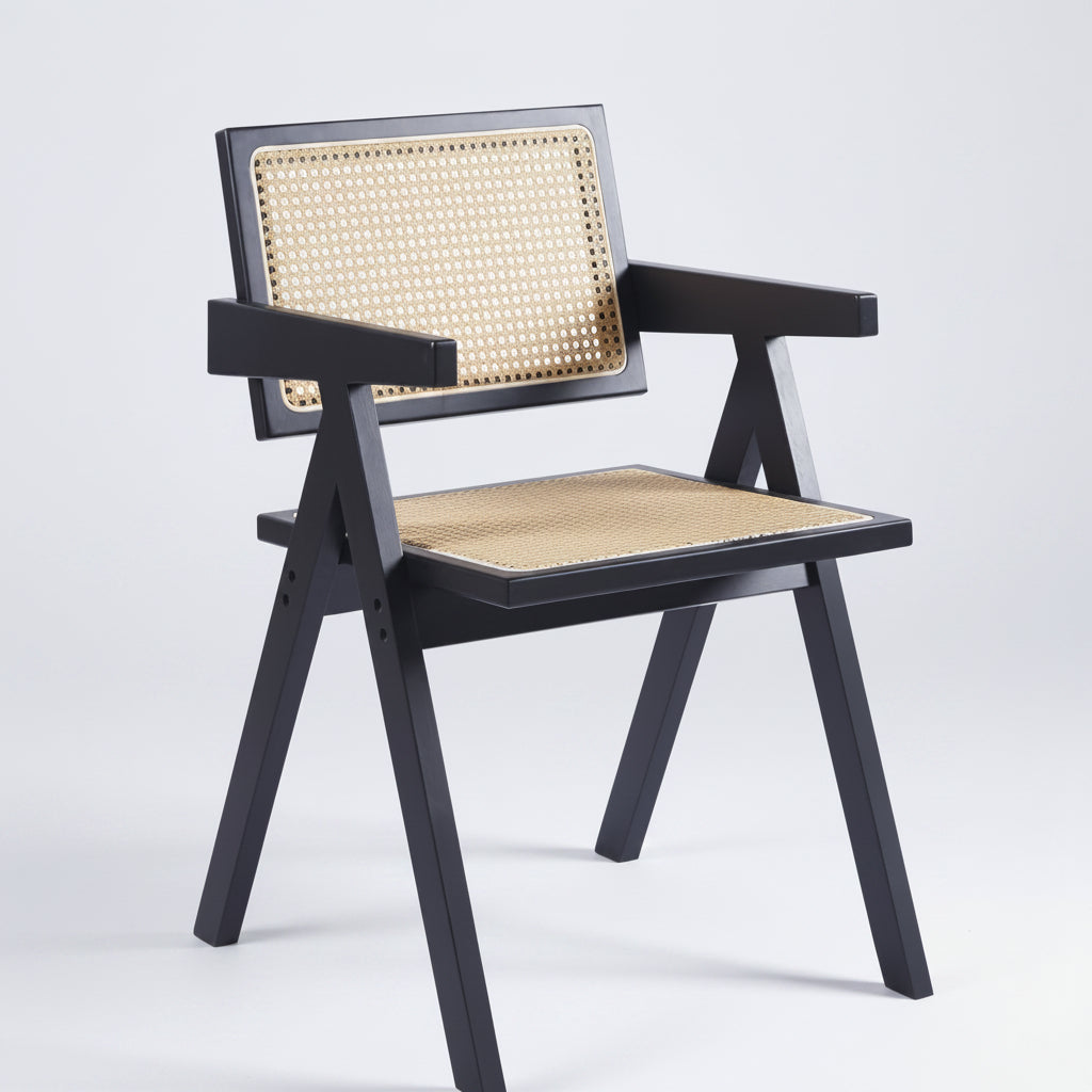 Silla Serene Rattan Negra - Medular Diseño Sillas de interior