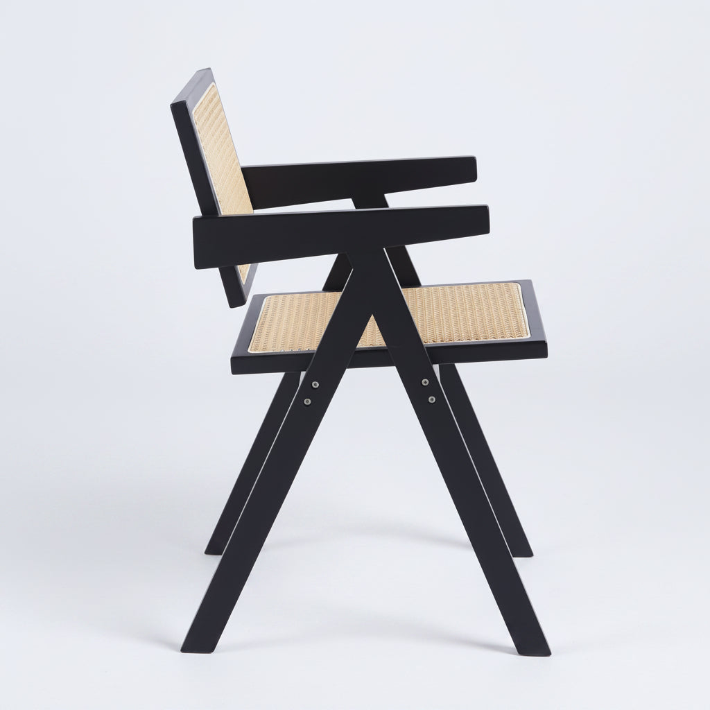 Silla Serene Rattan Negra - Medular Diseño Sillas de interior