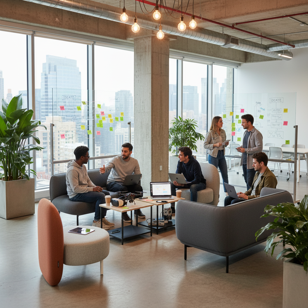 Poltrona Soft Seating Zen gris/terracota