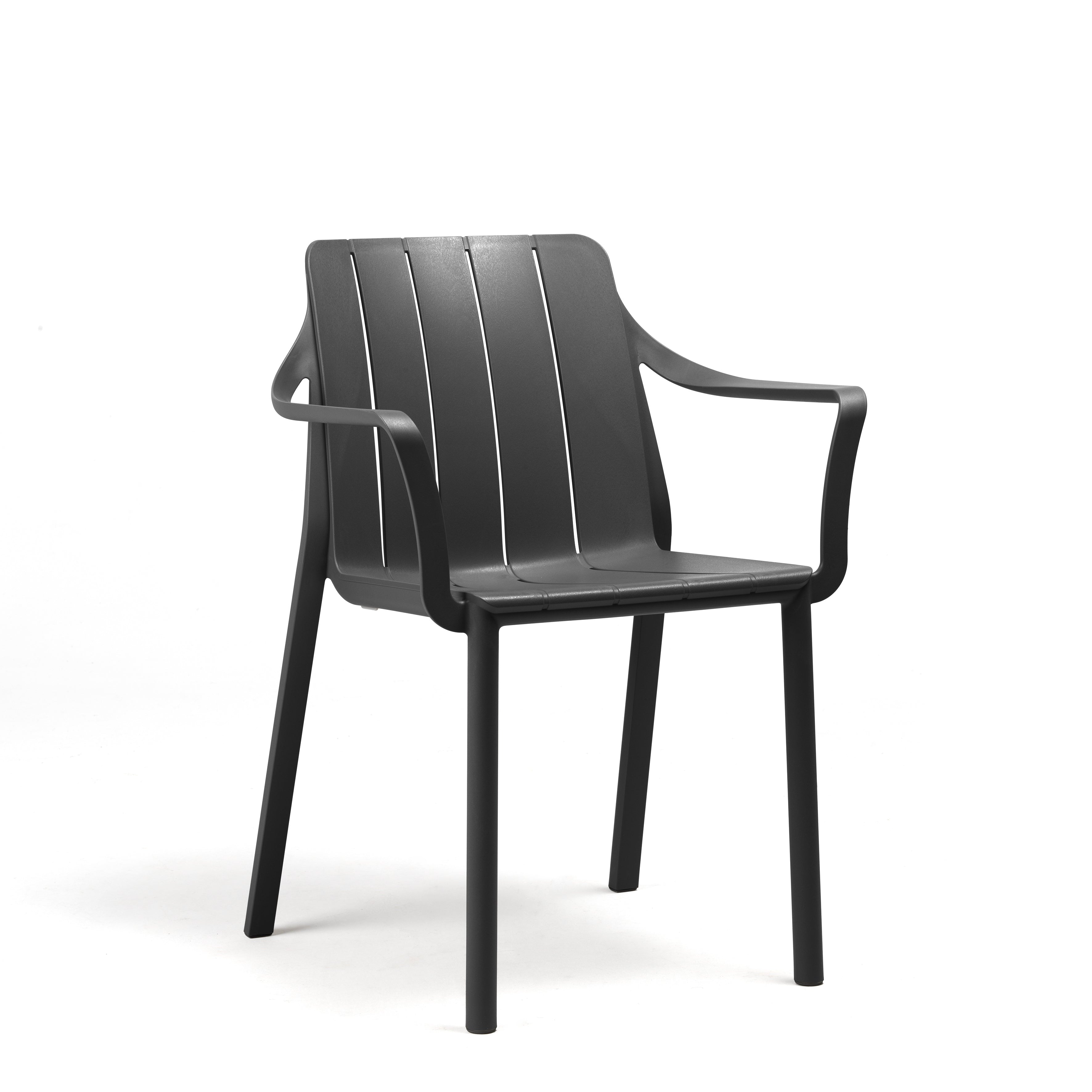 Silla con Apoyabrazos Tiberina Grafito