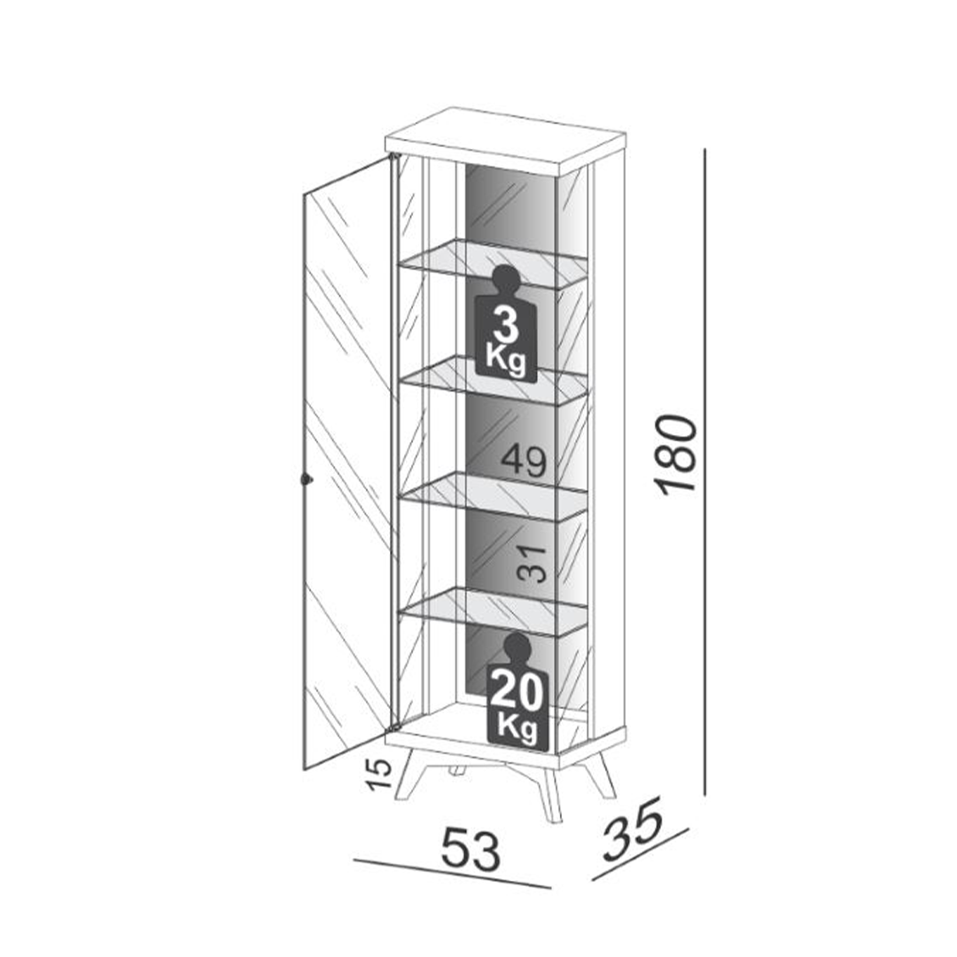 Vitrina  Bar Medular C715l