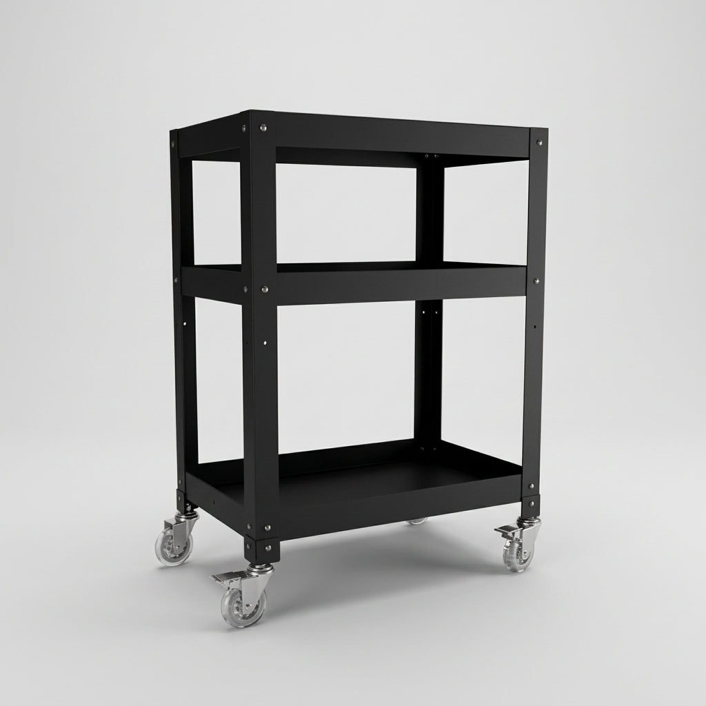 Carro Organizador Willow Negro - Medular Diseño Complementos de Mesa