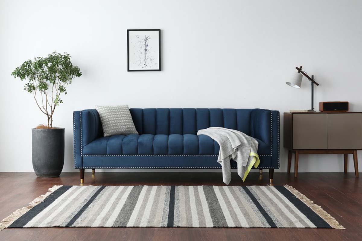 Sofá Caravan Velvet Azul