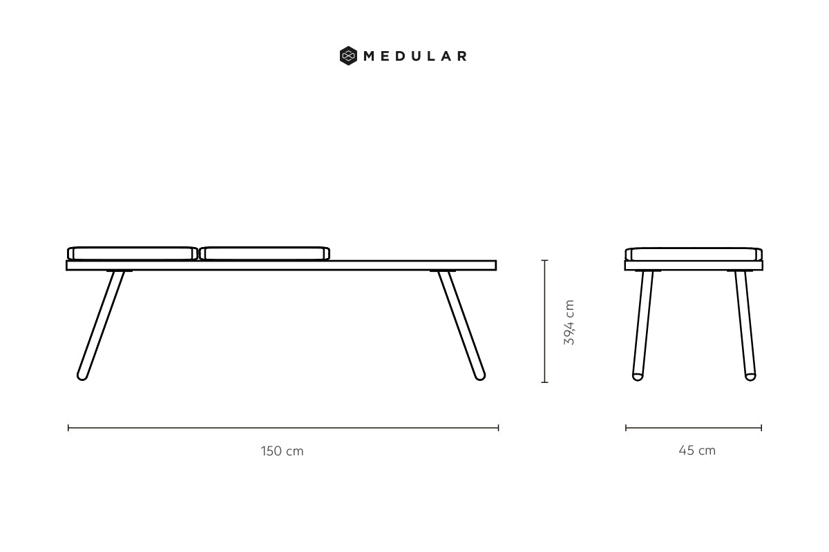 Sofá Tellum Grafito + Mesa de Centro Rectangular Aula Nogal