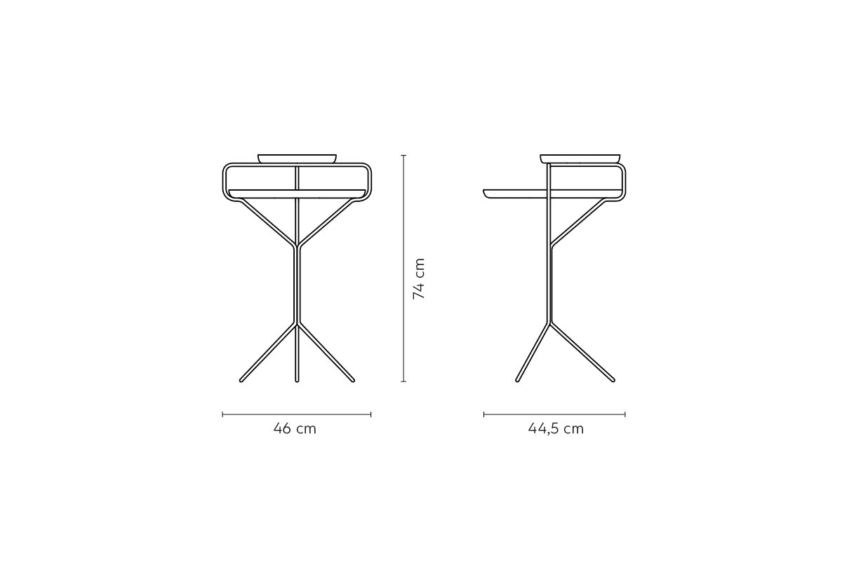 Mesa lateral Forja Blanca