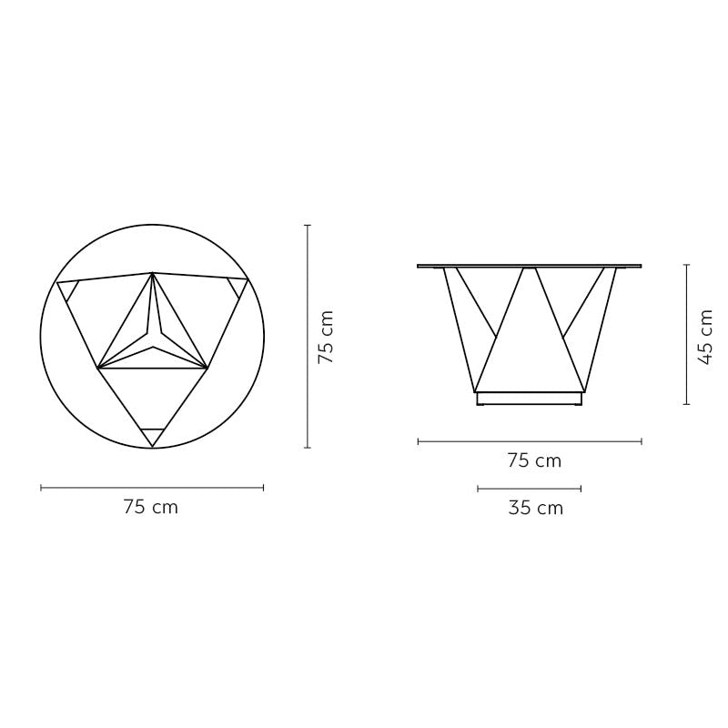 Mesa Tuca Circular Grande Blanca - Medular Diseño Mesas de Centro