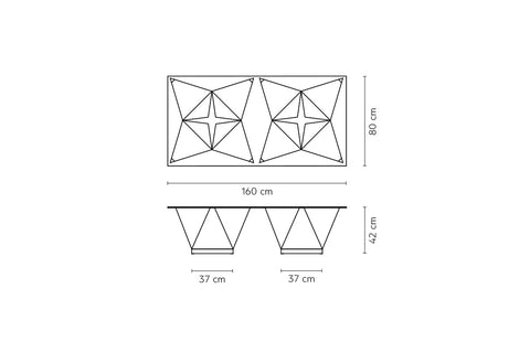 Mesa Origami Rectangular 160x80