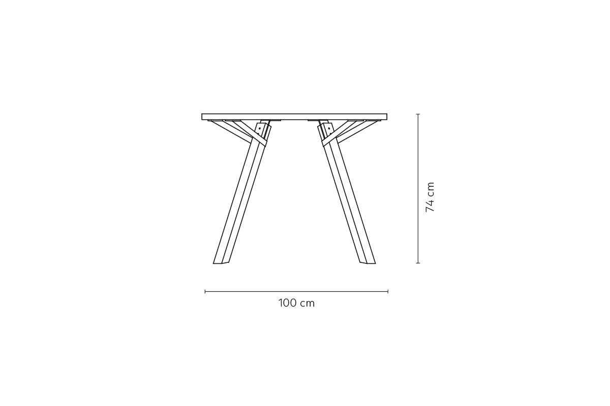 Juego de Comedor Trigo fijaciones blancas + 4 Sillas DSW Blancas