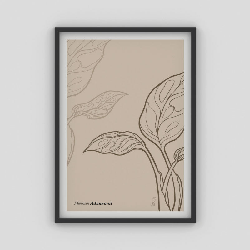 Cuadro Monstera Adansonii (Goldenrod) por Nicolás Romero - Medular Diseño Cuadros