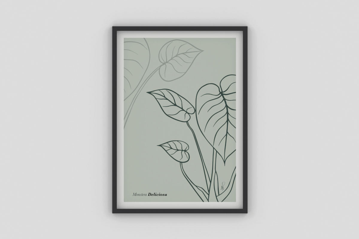 Cuadro Monstera Deliciosa (Dark sea green) por Nicolás Romero