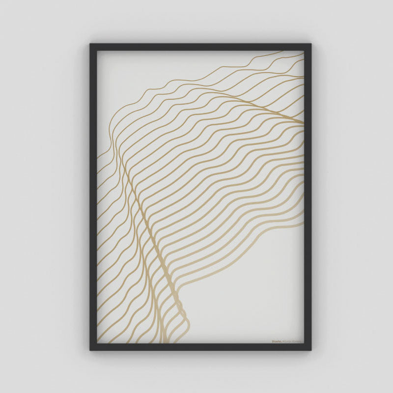 Cuadro Ondulación Progresiva (Goldenrod) por Nicolás Romero - Medular Diseño Cuadros